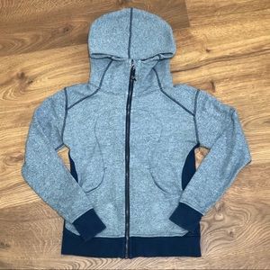 Lululemon Blue Melange Full-Zip Hoodie
